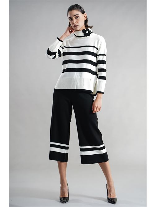Maglia in misto lana GM by Gai Mattiolo | GM3444ACCPANNA/NERO